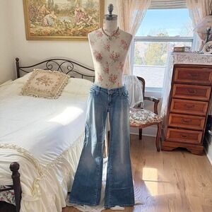 Y2k flare jeans  Y2K blue denim flare jeans size 31